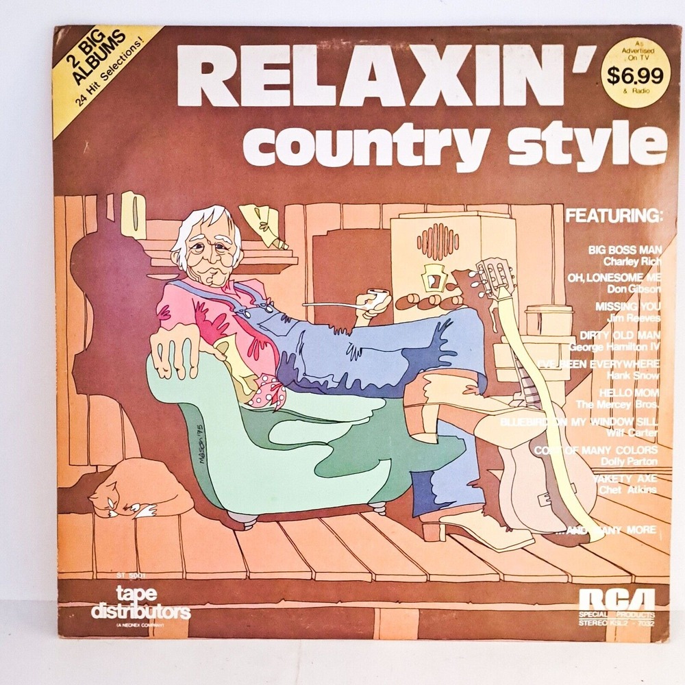 Relaxin Country Style Vinyl Record‎ LP 2 Big Albums 24 Hit Selections Vintage
